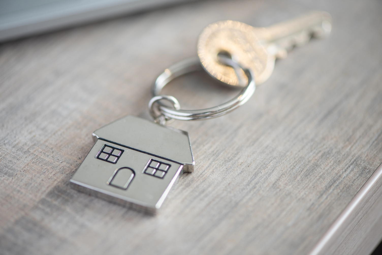 House keys on a house